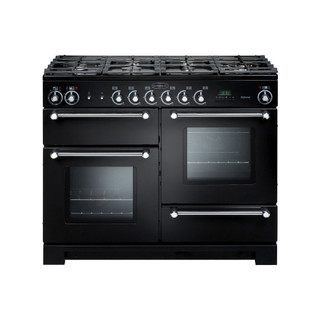 Rangemaster KCH110DFFBL/C Kitchener 110 Dual Fuel Range Cooker - Black Product Image