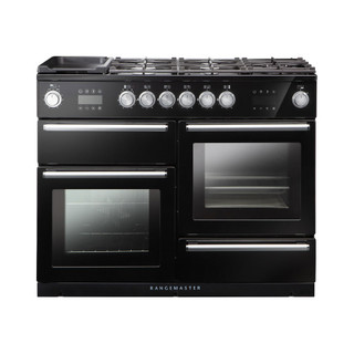 Rangemaster NEX110SODFFBL/C Nexus Steam 110 Dual Fuel Range Cooker - Black Product Image