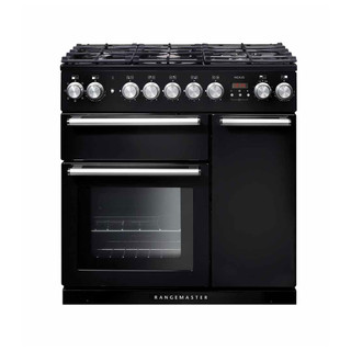 Rangemaster NEX90DFFBL/C Nexus 90 Dual Fuel Range Cooker - Black Product Image