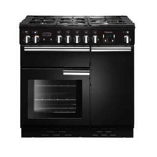 Rangemaster PROP90DFFGB/C Professional Plus 90 Dual Fuel Range Cooker - Black Product Image
