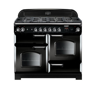 Rangemaster CLA110DFFBL/C Classic 110 Dual Fuel Range Cooker - Black Product Image