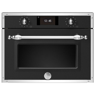 Bertazzoni F457HERMWTNE Built In 45cm Heritage Series Combi-Microwave Oven - Matt Black Product Imag
