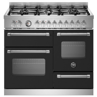 Bertazzoni MAS106L3ENEC 100cm Master Dual Fuel Double Oven Range Cooker - Matt Black Product Image