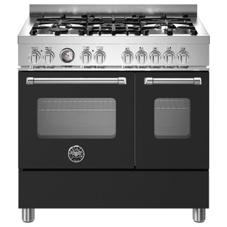 Bertazzoni MAS95C2ENEC 90cm Master Dual Fuel Double Oven Range Cooker - Matt Black Product Image