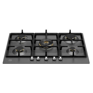 Bertazzoni P755CHERNE 75cm Heritage Series 5 Burner Gas Hob with Wok Burner - Matt Black Product Ima