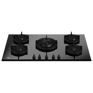 Bertazzoni P905CMODGNE 90cm Modern Series 5 Burner Gas on Glass Hob with Central Wok Burner - Black 