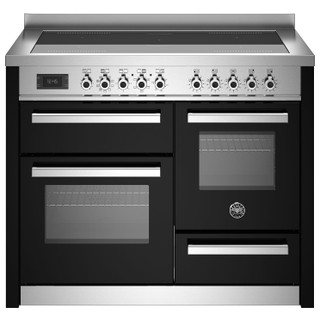 Bertazzoni PRO115I3ENET 110cm Professional Induction Triple Oven Range Cooker - Black Product Image