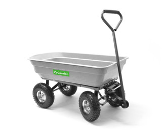 Q Garden QGPGC 150kg 330lb Poly Body Garden Dump Cart