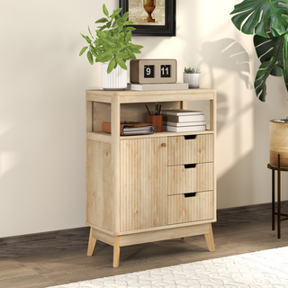 HOMCOM Modern Sideboard Storage Cabinet for Living Room, Dining Room, Bedroom