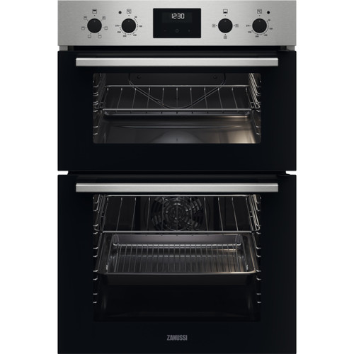 Zanussi, ZKHNL3X1, Multifunction Electric Built In Double Oven in Stainless Steel Main Image