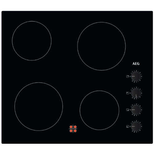 AEG, HK614000CB, 60cm Ceramic Hob in Black Main Image