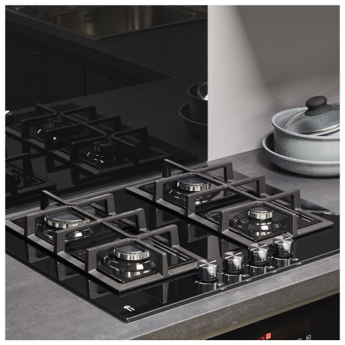 iivela IV60GOGBK 60cm Gas On Glass Hob Lifestyle Image 3