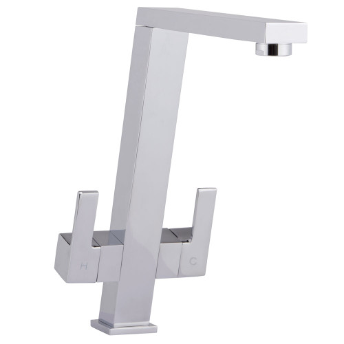 iivela ERRO/CH Dual Lever Angled Designer Kitchen Tap - Chrome 7059 Main Image