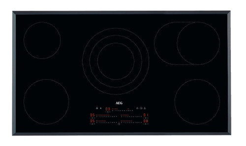 AEG HRE95770FB 3000 Radiant 90cm Ceramic Electric Hob - Black Main Image