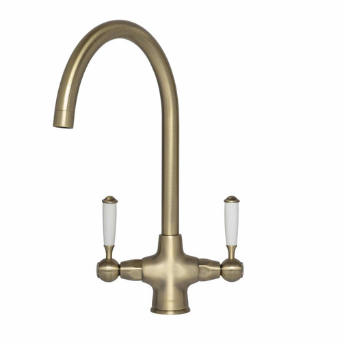 Caple S/CRU5/AB Shaftsbury Traditional Dual Lever Tap - Antique Brass Main Image