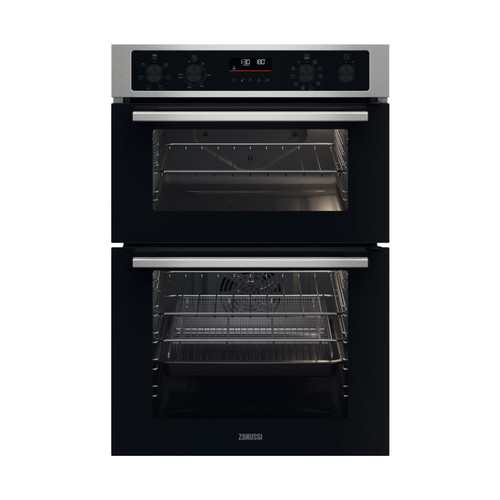 Zanussi ZKCNA7XN Series 40 61L Integrated AirFry Double Electric Oven Stainless Steel - Stainless St