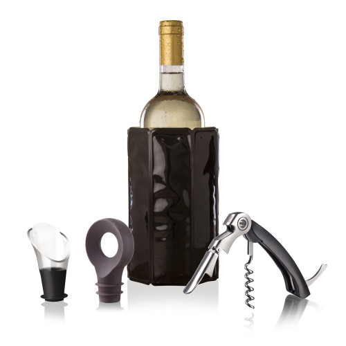 Vacu Vin 3890160 Wine Set Classic (4 pieces) - Black Main Image