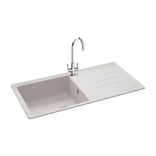 Carron Phoenix DEBUT105PW Debut 105 Granite Kitchen Sink - Polar White Main Image