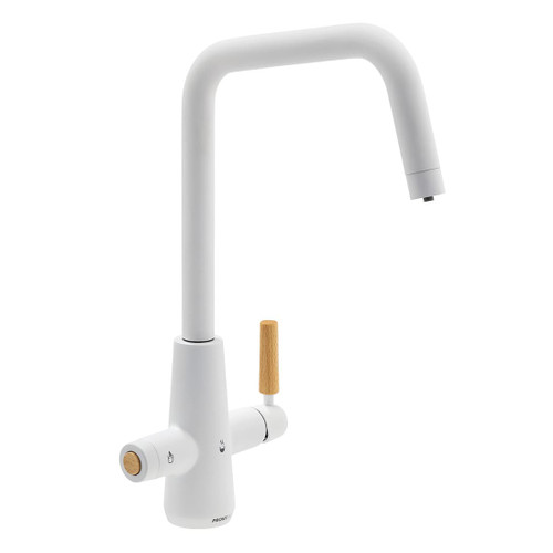 Abode PT1043 Pronteau Scandi-E 4 in 1 Hot & Filtered Kitchen Tap - Matt White Product Image