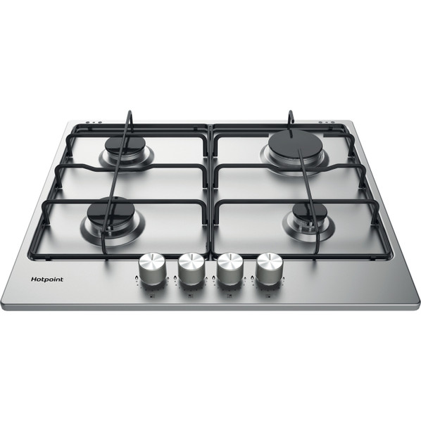 Hotpoint PPH60PFIXUK 60cm 4 Burner Gas Hob - Stainless Steel Main Image