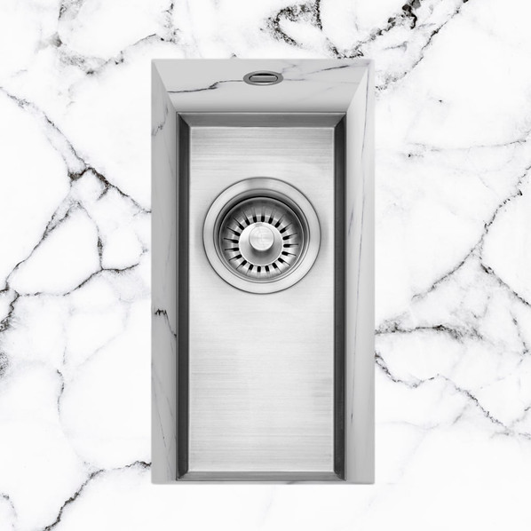 Caple SASO22/26/SS 22cm Undermount Worktop Sink 26mm Ledge - Stainless Steel Main Image