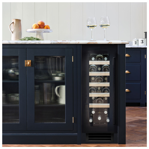 Caple WI3155BG Undercounter Sense Premium Single Zone Wine Cooler - Black Glass Product Image