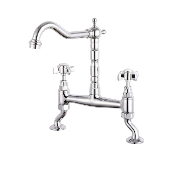 Reginox VELINOCH Dual Lever Bridge Kitchen Tap - Chrome Product Image