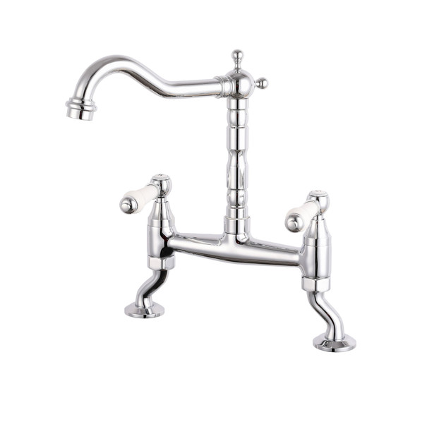 Reginox UTICACH Dual Lever Bridge Kitchen Tap - Chrome Product Image