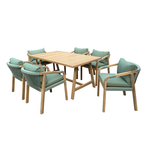 SunTime GF08571 Albany 6 Seat Dining Collection - Brown Product Image