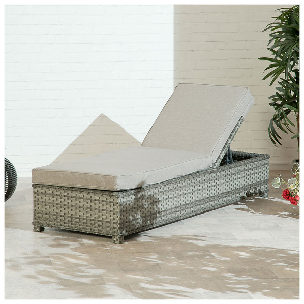 SunTime GF07774 Portofino Sun Lounger - Grey Product Image