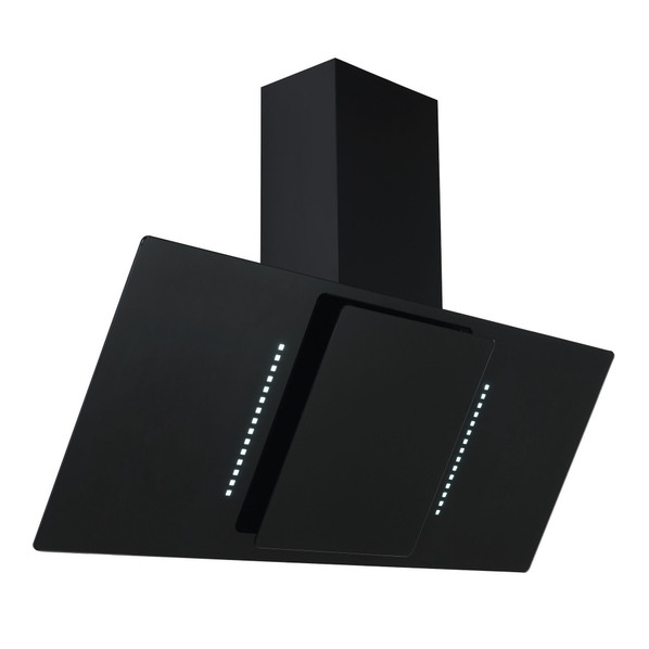 Lifestyle LSHDANWH90B 90cm White LED Angled Chimney Hood - Black Product Image