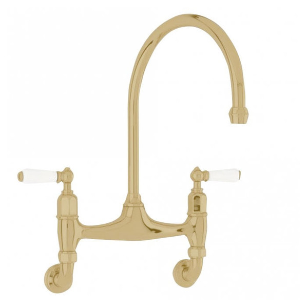 Perrin & Rowe 4183SBWPC Ionian 2 Hole Mix Levers WPC Levers - Satin Brass Product Image