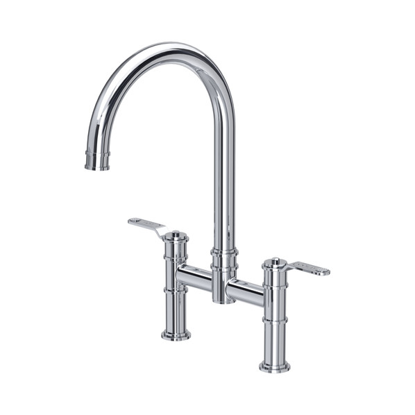 Perrin & Rowe 4593HTCP Bridge Tap With Textured Handles - Chrome Product Image