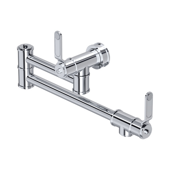 Perrin & Rowe 4599HTCP Pot Filler With Lever Handles - Chrome Product Image