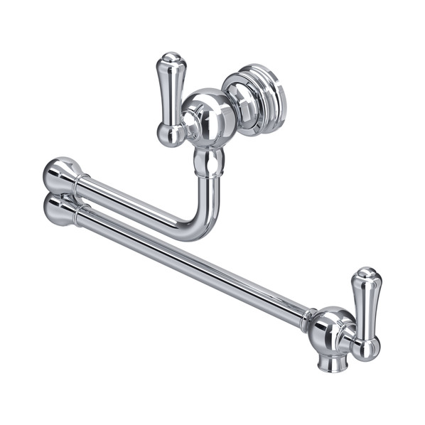 Perrin & Rowe 4799CP Phoenician Ionian Etruscan Provance Pot Filler Lever Handles - Chrome Product I