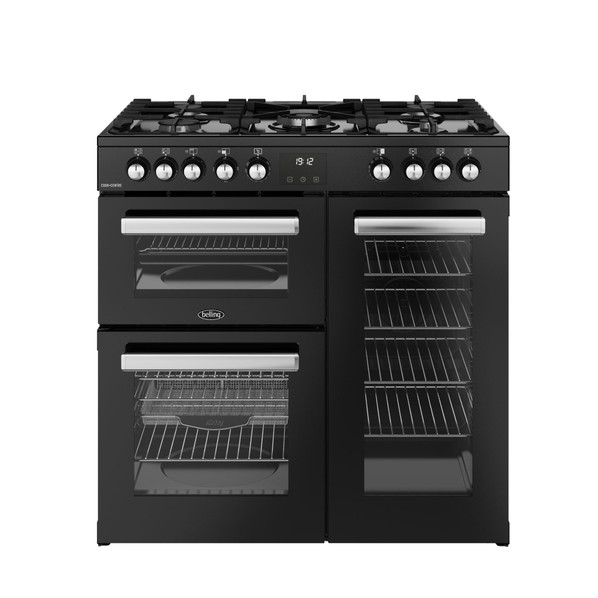 Belling CCRCA90DF-BK 444411793 Cookcentre 90cm Dual Fuel Range Cooker - Black Product Image