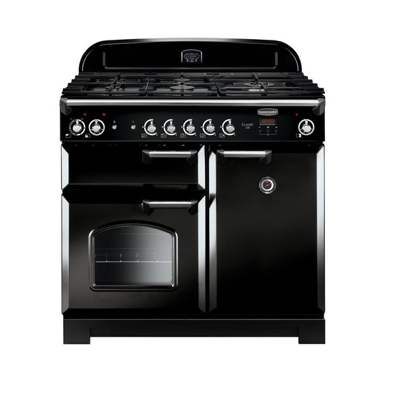 Rangemaster CLA100DFFBL/C Classic 100 Dual Fuel Range Cooker - Black Product Image