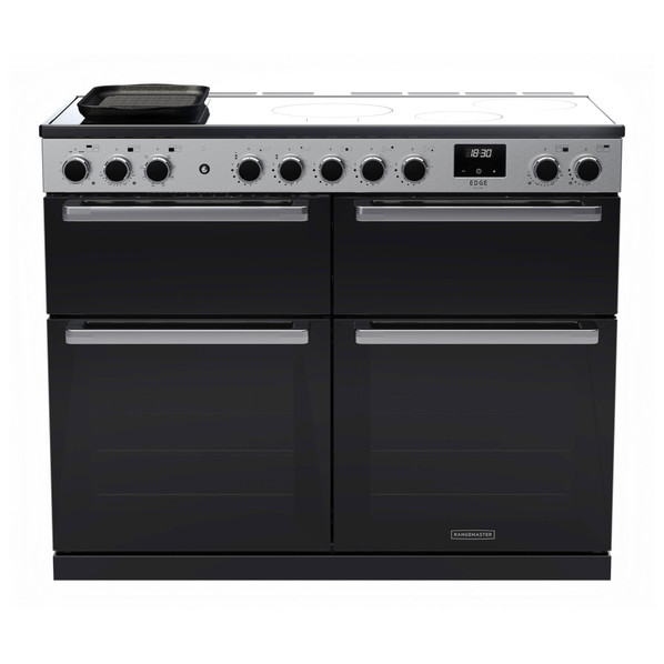 Rangemaster EDDLB110EIGBLK/CM1 Edge Deluxe 110 BC Induction Range Cooker - Black Glass Product Image