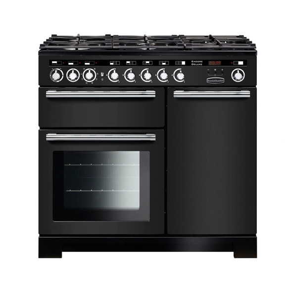 Rangemaster EDL100DFFBL/C Encore Deluxe 100 Dual Fuel Range Cooker - Black Product Image