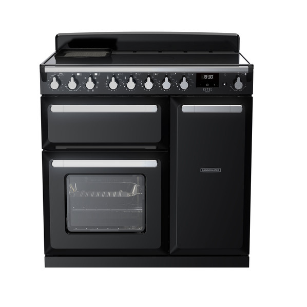 Rangemaster ESDL90EIPGBL/CM1 Estel Deluxe 90 Induction Range Cooker - Black Product Image