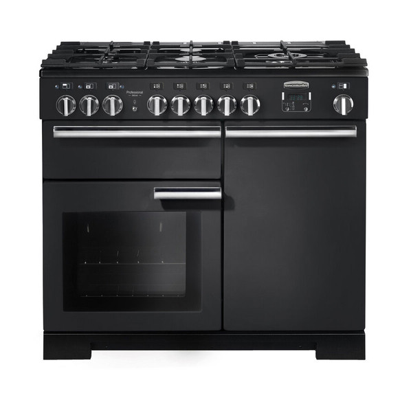 Rangemaster PDL100DFFCB/C Professional Deluxe 100 Dual Fuel Range Cooker - Charcoal Black Product Im