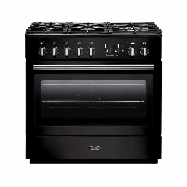Rangemaster PROP90FXDFFGB/C Professional Plus FX 90 Dual Fuel Range Cooker - Black Product Image
