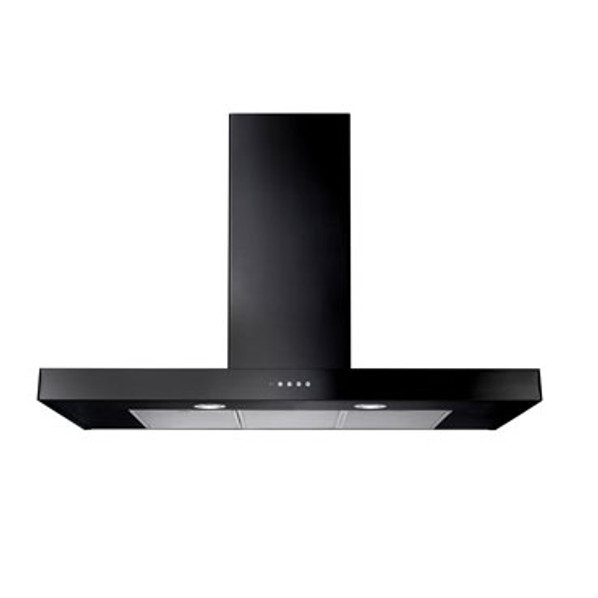 Rangemaster UNBHDS110BL/ 110cm Flat Cooker Hood - Black Product Image