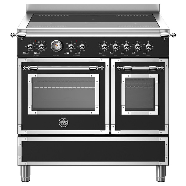 Bertazzoni HER95I2ENET 90cm Heritage Induction Double Oven Range Cooker - Matt Black Product Image