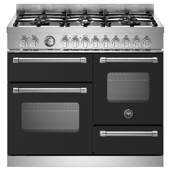 Bertazzoni MAS106L3ENEC 100cm Master Dual Fuel Double Oven Range Cooker - Matt Black Product Image