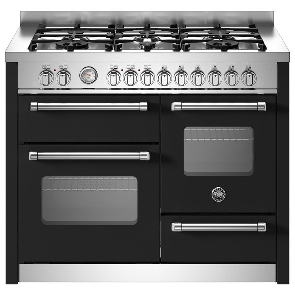 Bertazzoni MAS116L3ENEC 110cm Master Dual Fuel Triple Oven Range Cooker - Matt Black Product Image
