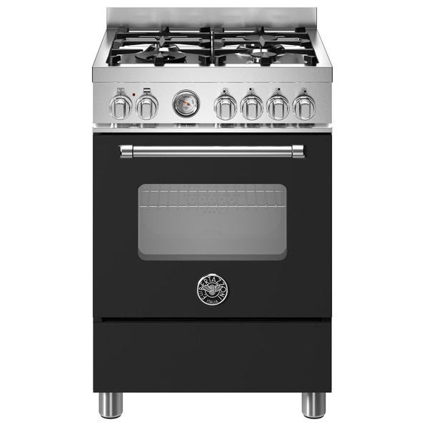 Bertazzoni MAS64L1ENEC 60cm Master Dual Fuel Range Cooker - Matt Black Product Image