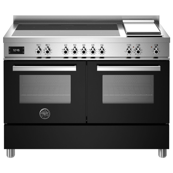 Bertazzoni PRO125I2ENET 120cm Professional Induction Double Oven Range Cooker - Black Product Image