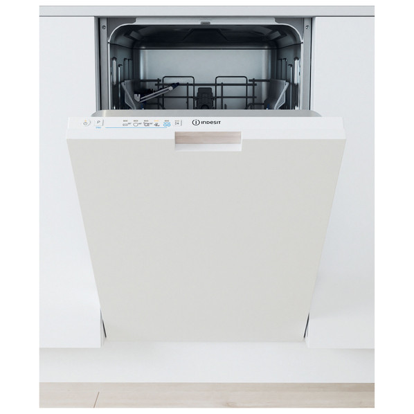 Indesit IN2ID10CS80UK 45cm Slimline Integrated 10 Place Push&Go Dishwasher - White Product Image
