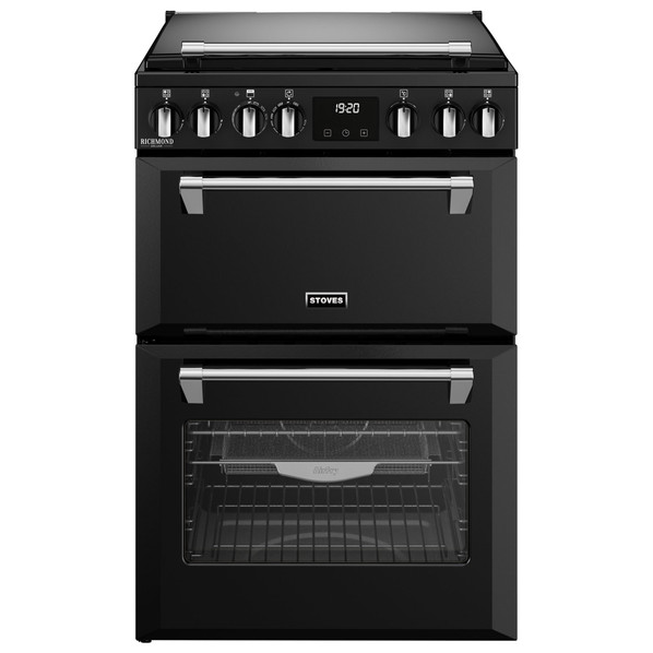 Stoves 444411844 Richmond Deluxe 60DF 60cm Dual Fuel Double Oven Cooker - Black Product Image